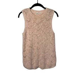 GAP Blush Pink Knit Sleeveless Top Womens Size Small